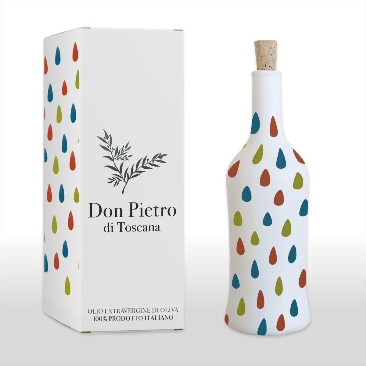 Don Pietro Olive Oil packaging design – bottle, box, and visual identity created by ADDDO